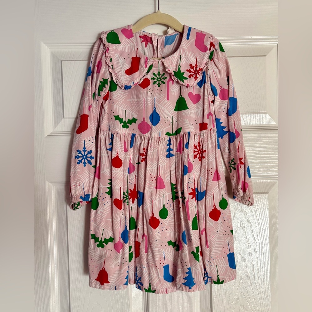 Tucker + Tate Kids Ruffle Collar Long Sleeve Holiday Dress